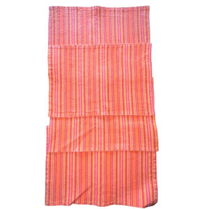 Harmon Orange Striped Cloth Placemats Set of 4 Reversible